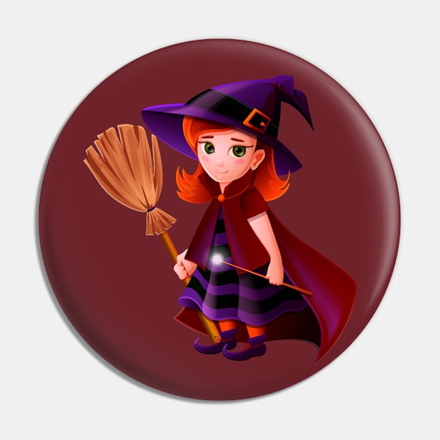 Nice Witch Pin by Mako Design 