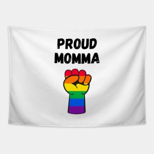 Proud Momma Rainbow Pride T Shirt Design Tapestry