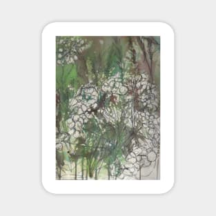 English Summer meadow, grasses, flowers, cowparsley design Magnet