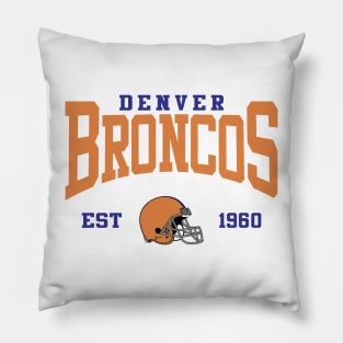 Retro Denver Football Pillow