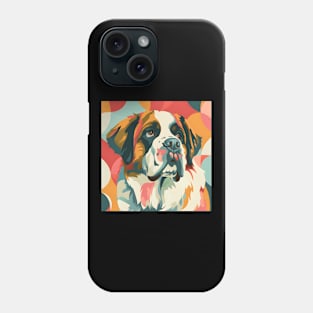 Saint Bernard in 80's Phone Case