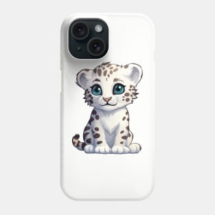 Snow Leopard Cute Cub Phone Case