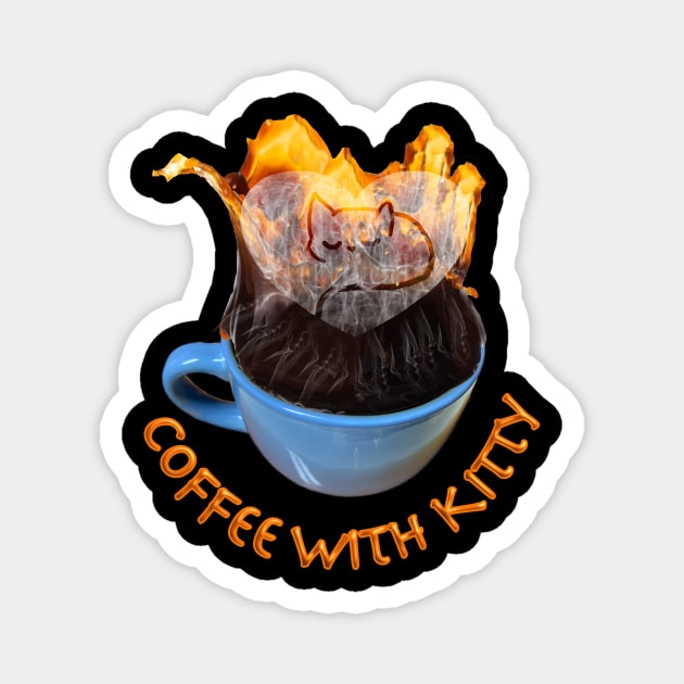 Morning Coffee with Kitty T-Shirt mug coffee mug apparel hoodie sticker gift Magnet by LovinLife