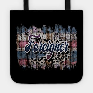 Personalized Name Foreigner Vintage Styles Gift 70s 80s 90s Tote