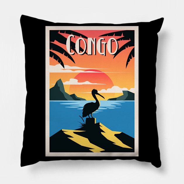 Congo vacay trip Pillow by NeedsFulfilled