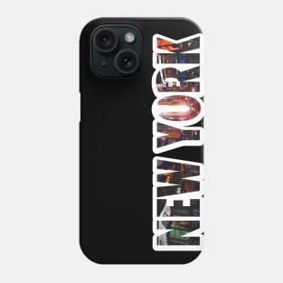 New York city walk typography letters NY city Phone Case