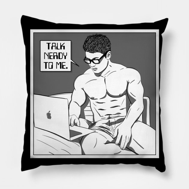 Talk Nerdy To Me (Computer) Pillow by JasonLloyd