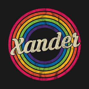 Xander - Retro Rainbow Faded-Style T-Shirt