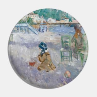 Nice Beach by Berthe Morisot Pin