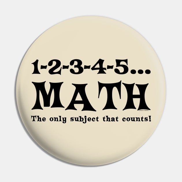 Black Math Counts Pin by Barthol Graphics