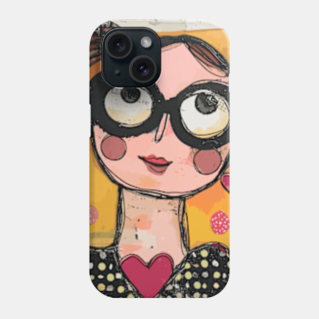 Geek Couple 2024 Valentines Day Drawing Phone Case by peculiarbutcute