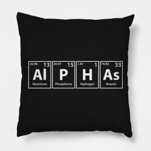 Alphas (Al-P-H-As) Periodic Elements Spelling Pillow