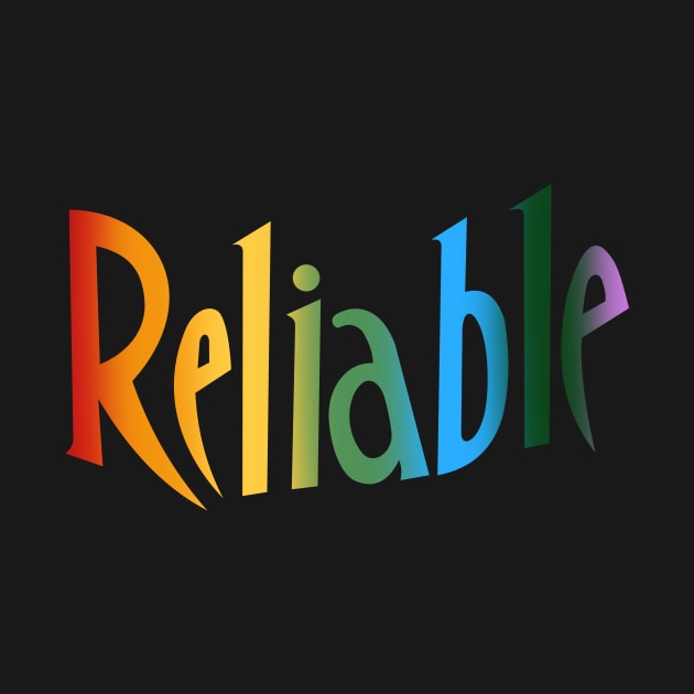 Reliable text in rainbow colour by Givepineapple