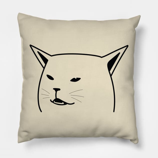 Karma Is A Cat Pillow by graphictone