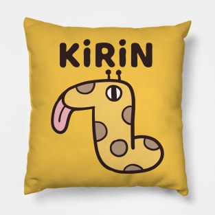 KIRIN - Cryptic Nihongo - Cartoon Giraffe with Japanese Pillow