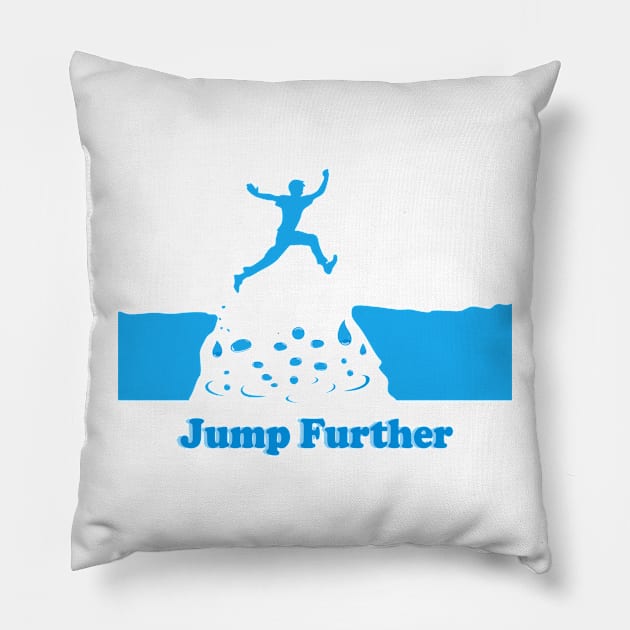 Jump Further Pillow by agu13