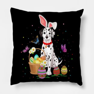 Easter Day Dalmatian Dog Pillow