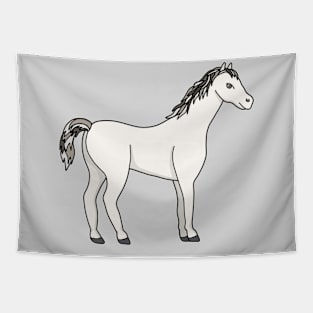 A lovely white horse Tapestry