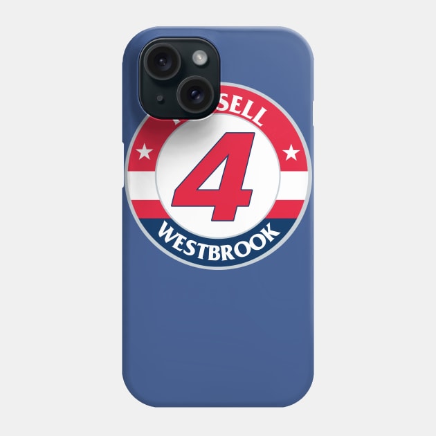 Russell Westbrook 4 Washington Wizards Phone Case by IronLung Designs