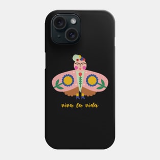 Cute Frida kahlo butterfly summer colorful flowers viva la vida Phone Case