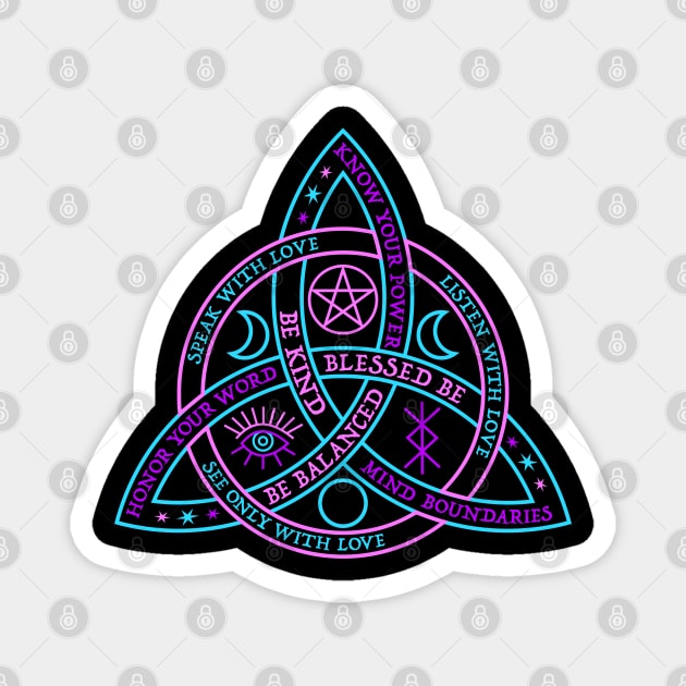 Celtic Knot purple pink and blue Magnet by RavenWake