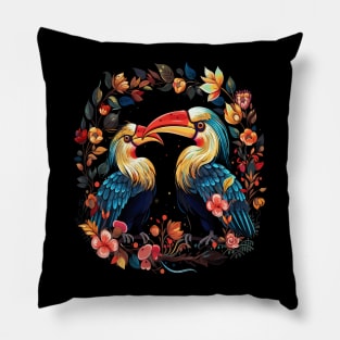 Hornbill Couple Valentine Pillow