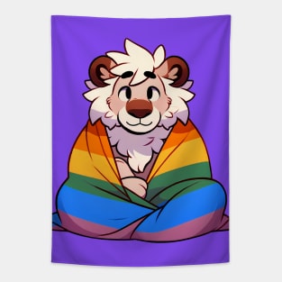 Comfy Womfy Furry Pride Lion LGBTQ Rainbow Tapestry