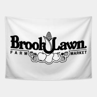 Brook Lawn Black Logo Tapestry
