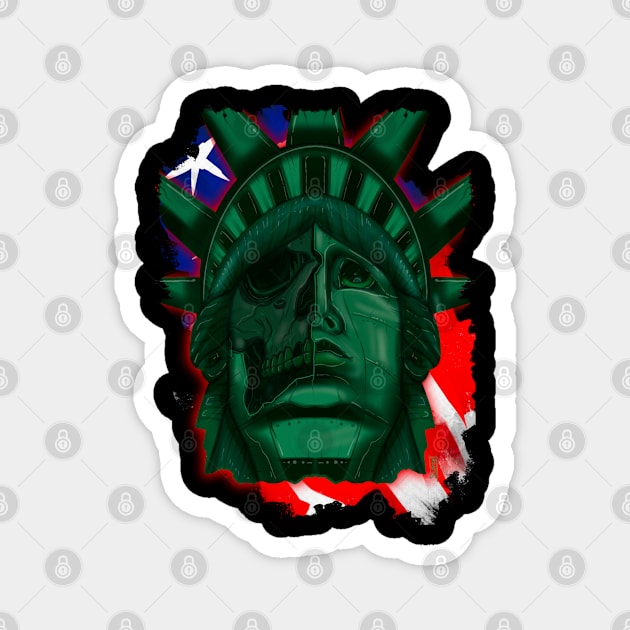 Statue of Liberty skull Magnet by Chillateez 