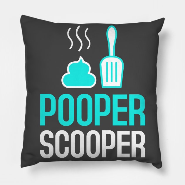 Pooper Scooper Pillow by Frankie Rain