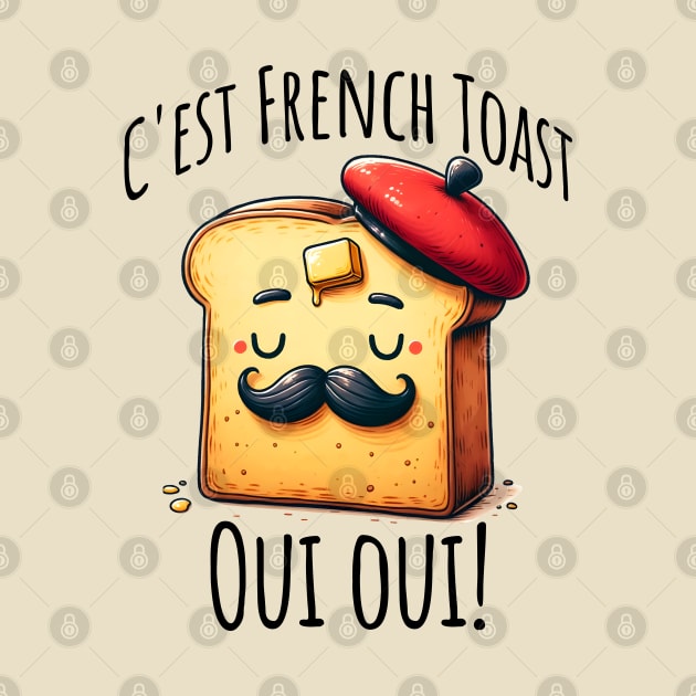 C'est Le Toast Francais Anthropomorphic Toast with Beret by Luxinda