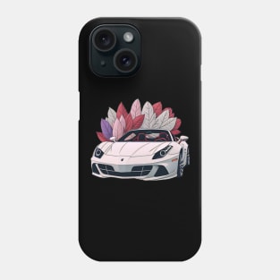 Ferrari F12 portifeno white colour with flowers Phone Case