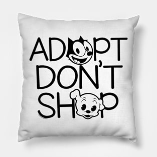 FELIX THE CAT - adopt don't shop Pillow