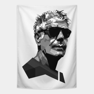 Anthony Bourdain grayscale Tapestry