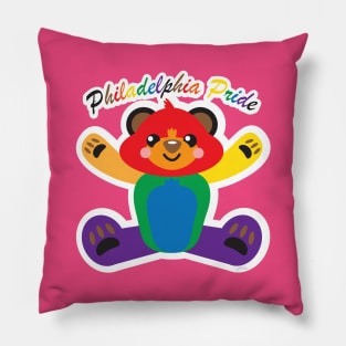 Philadelphia Gay Pride Teddy Bear Pillow