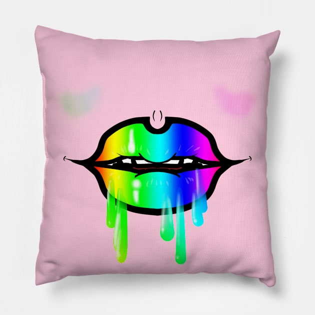 Taste the Rainbow 1.2 Pillow by CherryCloudsDesigns