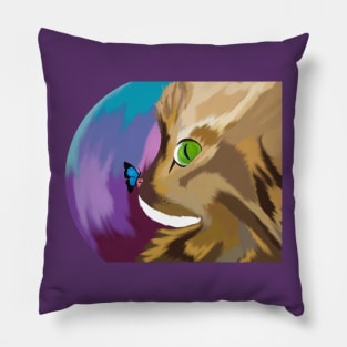 The Cat and the Butterfly Aura Pillow