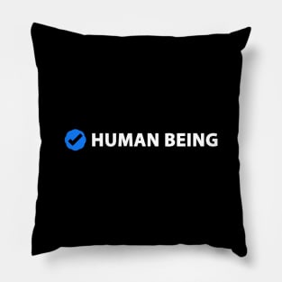 Verified Human Being Pillow