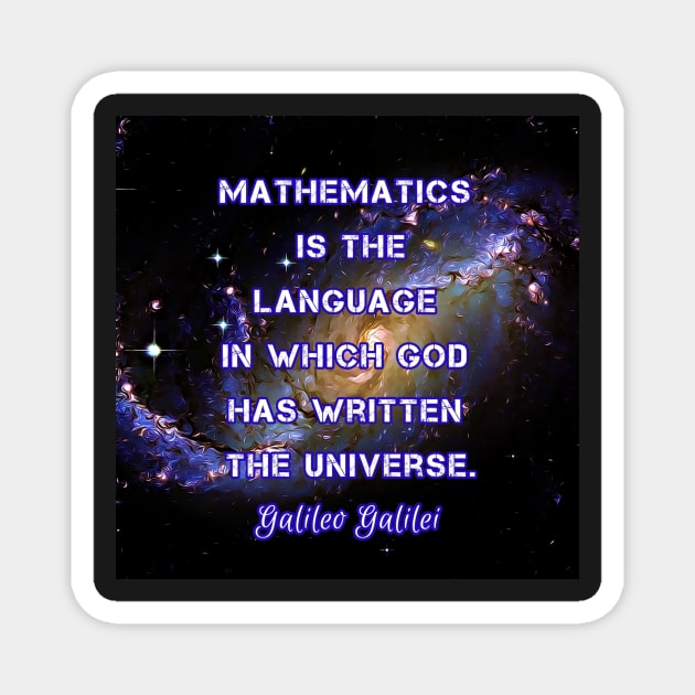 Mathematician Gift God Wrote Universe with Language Mathematics Magnet by BubbleMench