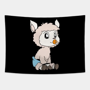 Kawaii Baby Llama Tapestry