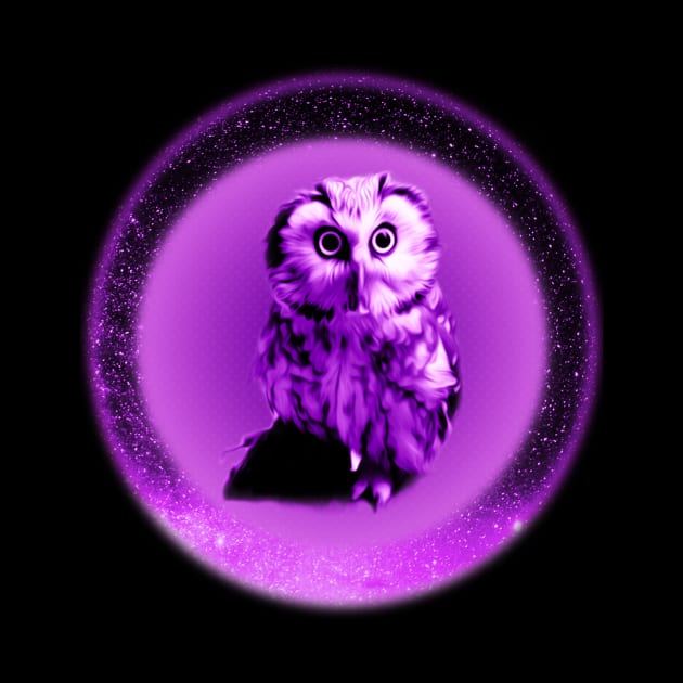 Purple Pygmy Galaxy Space Owl by XanderWitch Creative