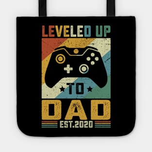 Vintage Leveled Up To Dad Est.2020 Tote