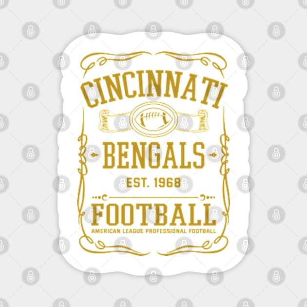 Vintage Bengals American Football Magnet by carlesclan