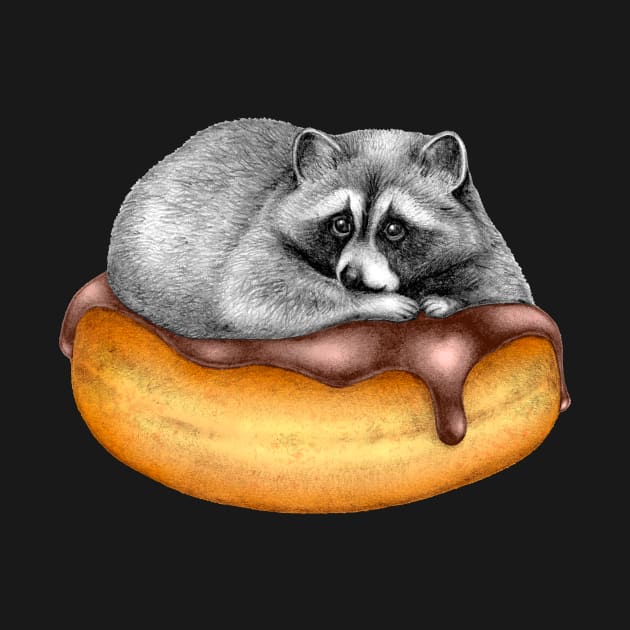 Doughnut Addicted Trash Panda by PerrinLeFeuvre