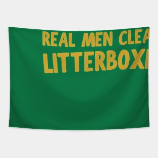 Real Men, Real Clean - Litter Box Legends Tapestry