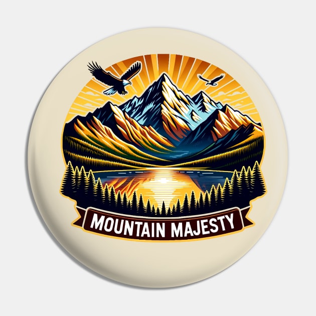 Mountain Majesty Pin by JG Visual Arts
