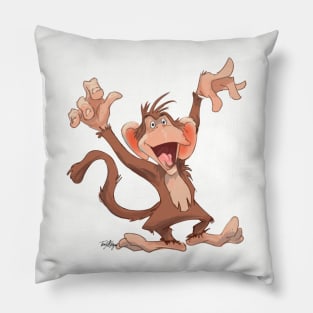 dancing monkey Pillow