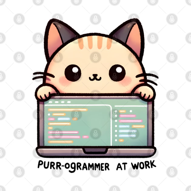 Coding Cat: Purr-ogrammer at Work Design by Umbrella Studio