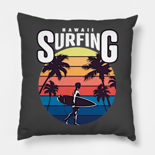 Hawaii Surfing Pillow