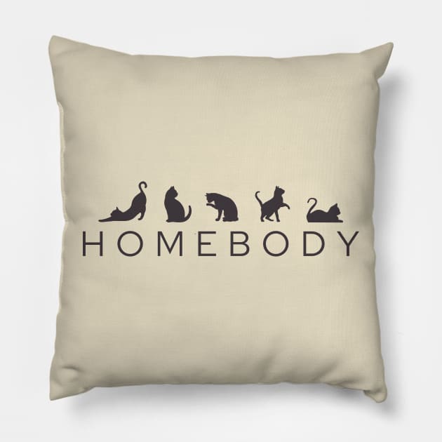 Homebody Cat Lover Pillow by RefinedApparelLTD